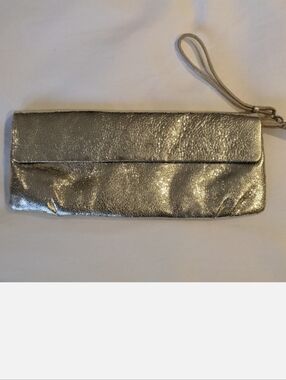 J Crew Shimmery Gold Wristlet Evening Bag